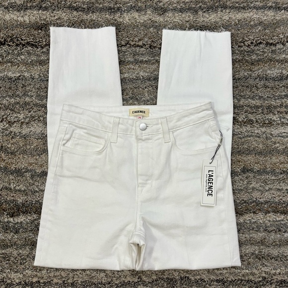 L’AGENCE Kaia High Rise Straight Leg Jeans Sz 25 NWT | L’AGENCE Straight Leg * - Picture 1 of 14
